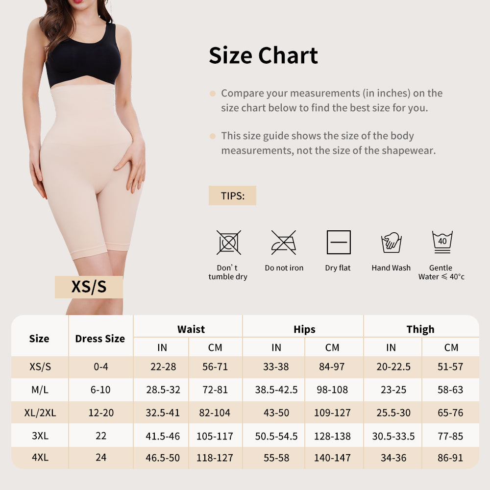 S-SHAPER High Waist Compression Women's Seamless Butt Lifter Shorts Tummy Control 3D Hip Enhancer Briefs Underwear for Ladies