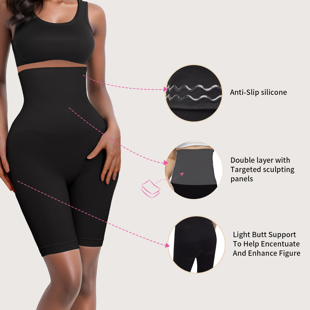 S-SHAPER High Waist Compression Women's Seamless Butt Lifter Shorts Tummy Control 3D Hip Enhancer Briefs Underwear for Ladies