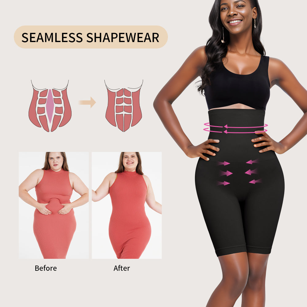 S-SHAPER High Waist Compression Women's Seamless Butt Lifter Shorts Tummy Control 3D Hip Enhancer Briefs Underwear for Ladies